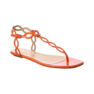 Sergio Rossi Mermaid Patent Sandal, Orange
